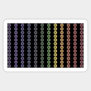 Rainbow Rings Illusion Pattern Sticker